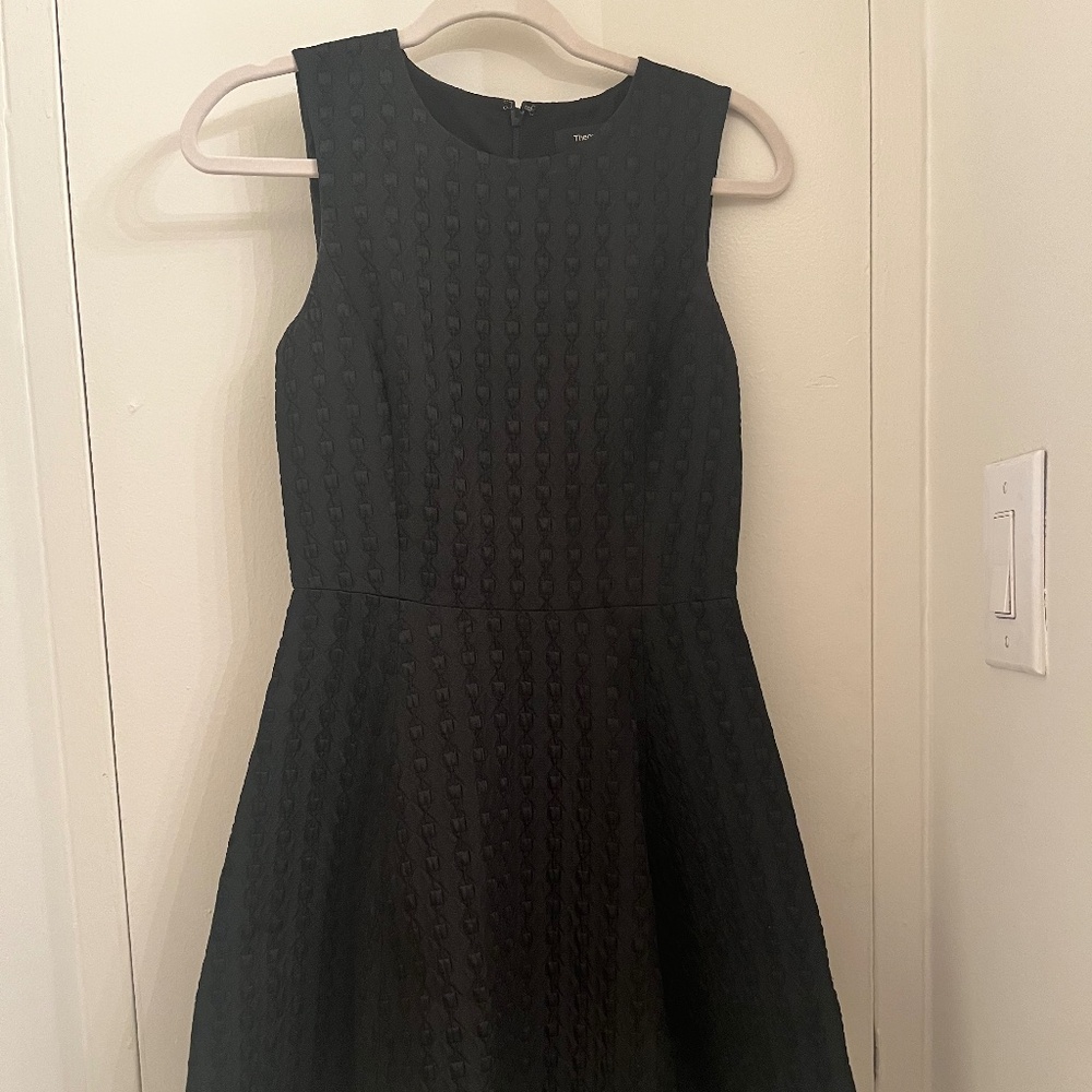 Black A-line Theory dress
